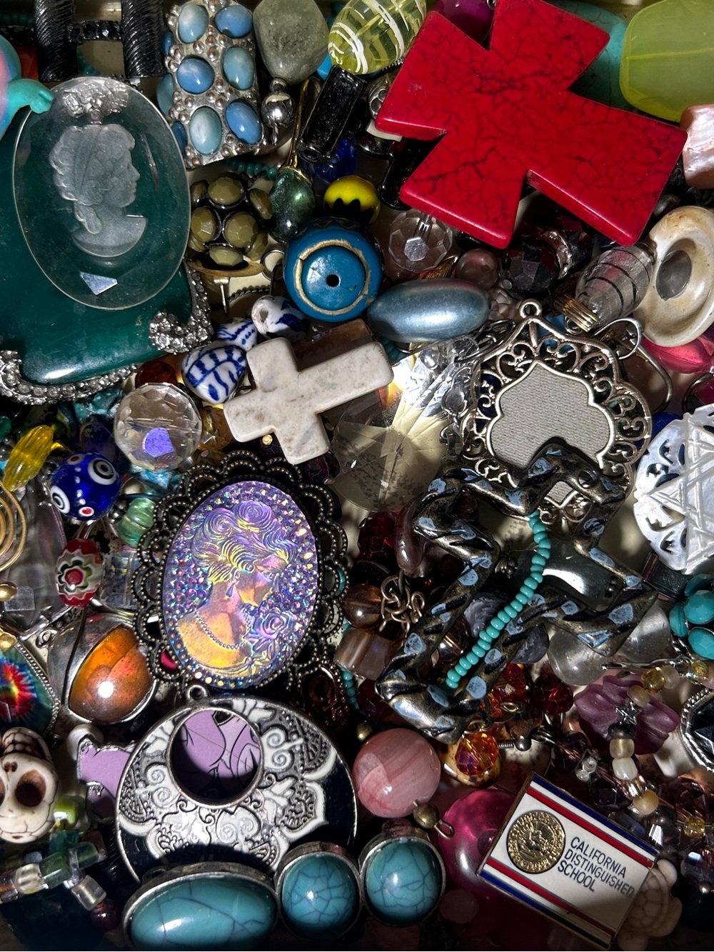1 lb junk jewelry craft lot 1